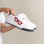 1011 GlassesX Çocuk Ayakkabı Beyaz Kırmızı Lacivert