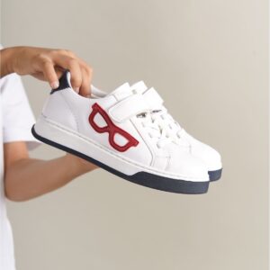 1011 GlassesX Çocuk Ayakkabı Beyaz Kırmızı Lacivert