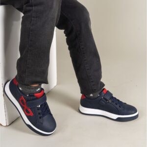 1011 GlassesX Çocuk Ayakkabı Lacivert Kırmızı Beyaz