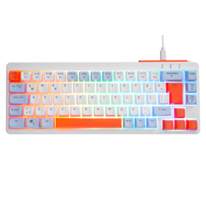 ACER eMachines, EAK810, Beyaz, USB Kablolu, Rainbow Backlight, Membran Renkli Tuşlar, Türkçe Q, 68 Tuşlu, Gaming Klavye