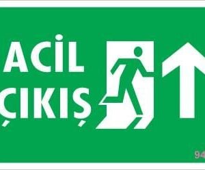 Acil Çıkış Uyarı Levhası 17,5X25 Kod:943