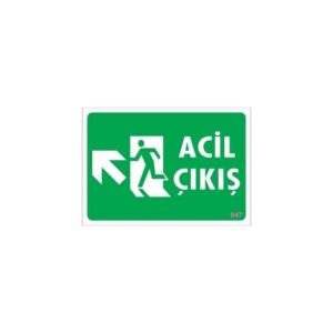 Acil Çıkış Uyarı Levhasi 25X35 Kod: 947