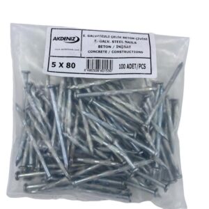 Akdeniz 5X80 Kanallı Çelik Çivi 100 Lü