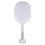 ASONIC AS-A25, Beyaz-Gri, 3000V, Raket Tipi, UV Mor Işıklı, 1200mAh, Bataryalı, Şarj Edilebilir, Sinek Öldürücü