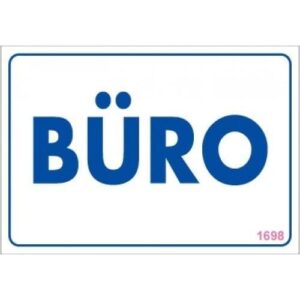 Büro Uyarı Levhası 17,5X25 Kod:1698