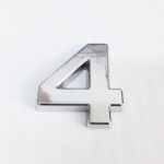 Cemax 4 Rakamı 3,75 Cm Krom Yapışkanlı