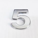 Cemax 5 Rakamı 3,75 Cm Krom Yapışkanlı
