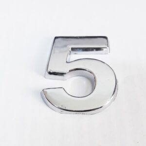 Cemax 5 Rakamı 3,75 Cm Krom Yapışkanlı