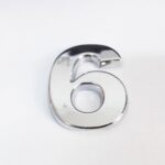Cemax 6 Rakamı 3,75 Cm Krom Yapışkanlı