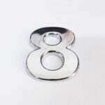 Cemax 8 Rakamı 3,75 Cm Krom Yapışkanlı