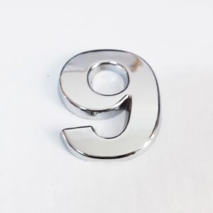 Cemax 9 Rakamı 3,75 Cm Krom Yapışkanlı