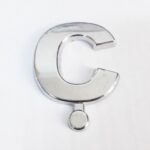 Cemax Ç Harfi 3,75 Cm Krom Yapışkanlı
