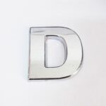 Cemax D Harfi 3,75 Cm Krom Yapışkanlı