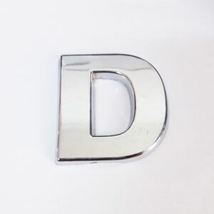 Cemax D Harfi 3,75 Cm Krom Yapışkanlı