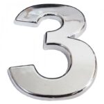 Cemax Krom Yapışkanlı 3 Rakamı 5 Cm