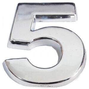 Cemax Krom Yapışkanlı 5 Rakamı 5 Cm