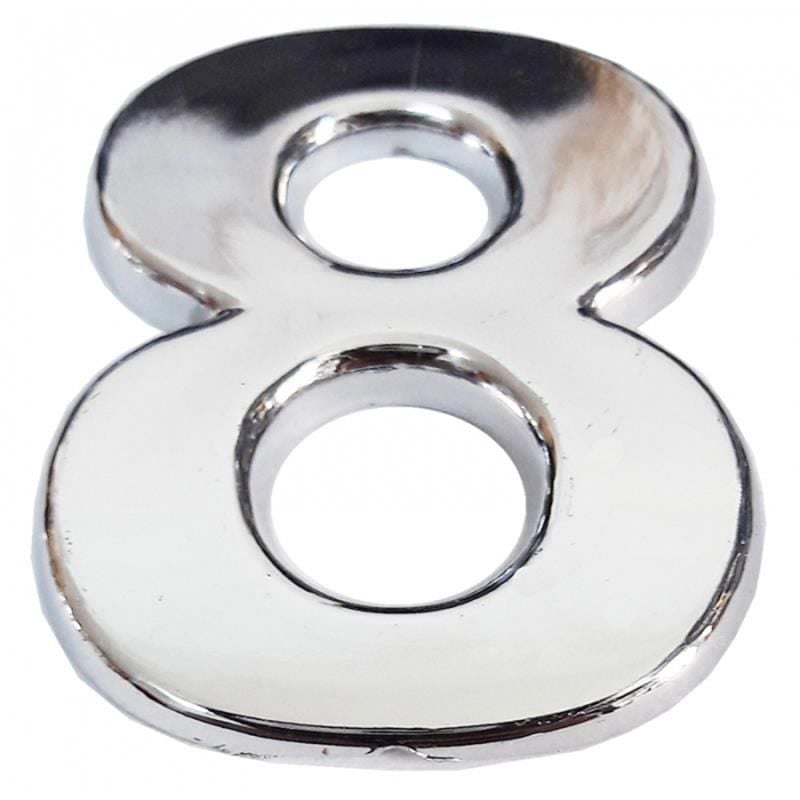 Cemax Krom Yapışkanlı 8 Rakamı 5 Cm