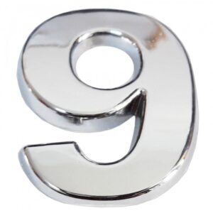Cemax Krom Yapışkanlı 9 Rakamı 5 Cm