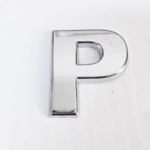 Cemax P Harfi 3,75 Cm Krom Yapışkanlı