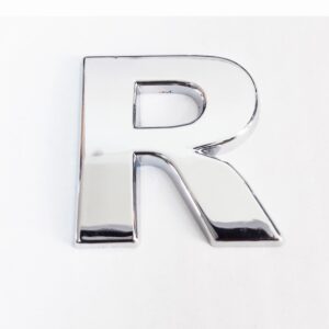 Cemax R Harfi 3,75 Cm Krom Yapışkanlı