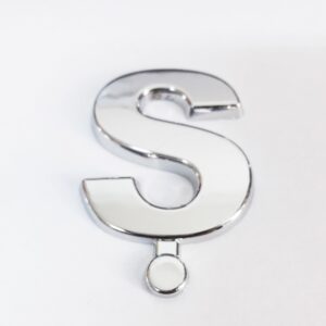 Cemax Ş Harfi 3,75 Cm Krom Yapışkanlı