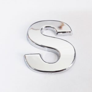 Cemax S Harfi 3,75 Cm Krom Yapışkanlı