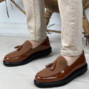 Ch002 Rst Loafer Verniciata Erkek Ayakkabı Kahve
