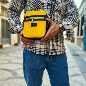 Ch102 Stealht Kare Erkek Çanta Sıyah Sarı