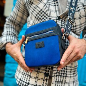 Ch102 Stealht Kare Erkek Çanta Sıyah/Mavı