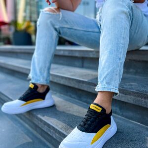 Ch115 Cbt Literide Erkek Ayakkabı Beyaz/Sarı/Sıyah