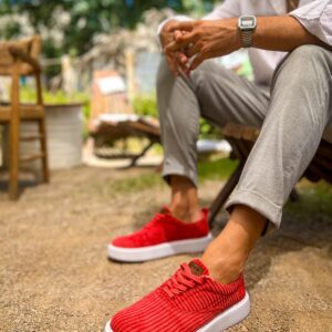 Ch173 Kbt Velluto Erkek Ayakkabı Kırmızı