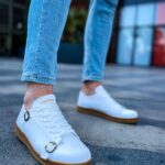 Ch191 Ckt Side Buckle Erkek Ayakkabı Beyaz