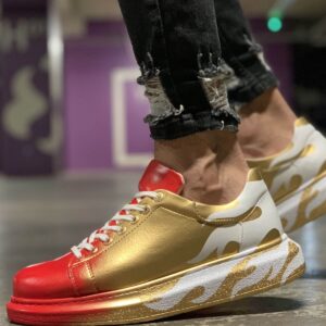 Ch254 Cbt Pittura Erkek Ayakkabı 413 Alv Kırmızı / Altın