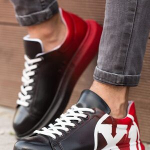 Ch254 Cbt Pittura Erkek Ayakkabı 445 Sıyah / Kırmızı X1