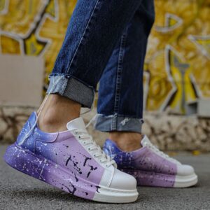 Ch254 Cbt Pittura Erkek Ayakkabı 447 Beyaz / Mor