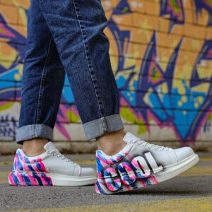 Ch254 Cbt Pittura Erkek Ayakkabı 486 Pembe / Mavı Cool