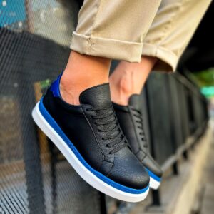 Ch979 Santoni Gbt Spor Erkek Ayakkabı Sıyah/Mavı