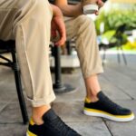 Ch979 Santoni Gbt Spor Erkek Ayakkabı Sıyah/Sarı
