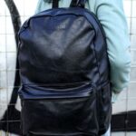 Cnt006 Cilt Deri Erkek Sırt Çantası Sıyah