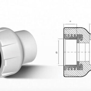 Ege Yıldız Pprc 25X1/2 Dişi Adaptör Gri