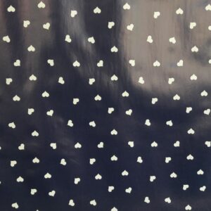 Florista Beyaz Kalp Lacivert Masa Örtüsü 1 Metre