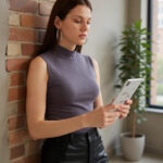 Kadın Antrasit Gri Kolsuz Balıkçı Yaka Basic Bluz