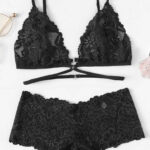 Kadın Siyah Özel Şık Sütyen Külot Takımı – Modern, Konforlu Ve Günlük Kombinlere Uygun