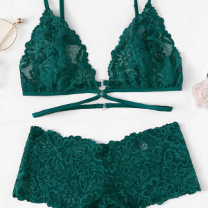 Kadın Yeşil Özel Şık Sütyen Külot Takımı – Modern, Konforlu Ve Günlük Kombinlere Uygun