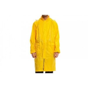 Kapüşonlu Sarı Pvc Yağmurluk Xxl