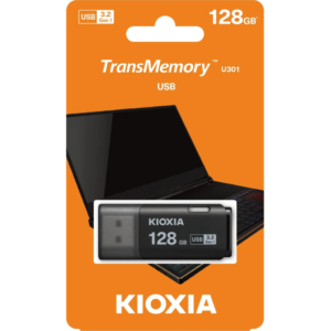 KIOXIA U301K 128GB USB 3.2 Gen1 TransMemory Flash Disk (Siyah)