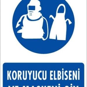 Koruyucu Kıyafet Giy Uyarı Levhası 25X35 Kod:31