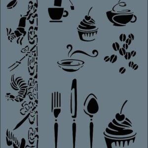 Rich New Seri N149 Stencil 35X25 Cm