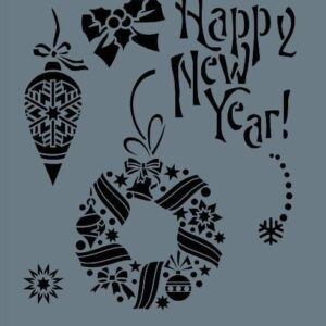 Rich New Seri N223 Stencil 35X25 Cm