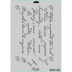 Rich New Seri N302 Stencil 35X25 Cm